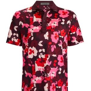 G/Fore Men's XXL Patchwork Floral Tech Jersey Polo MSRP $120